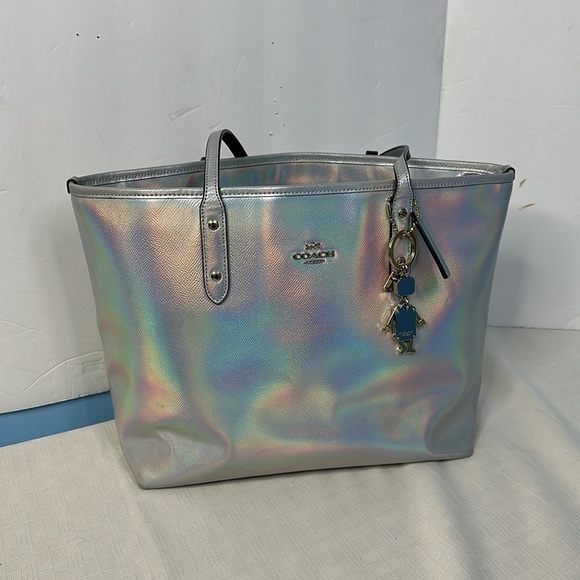 🌺Coach SILVER HOLOGRAM 75 anniversary BAG ,WALLET and ROBOT bag SET - Picture 9 of 13